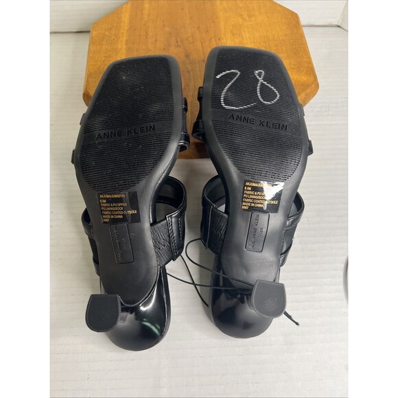 Anne Klein strappy heels dressy open toe 6.5 black‎ - Picture 11 of 12